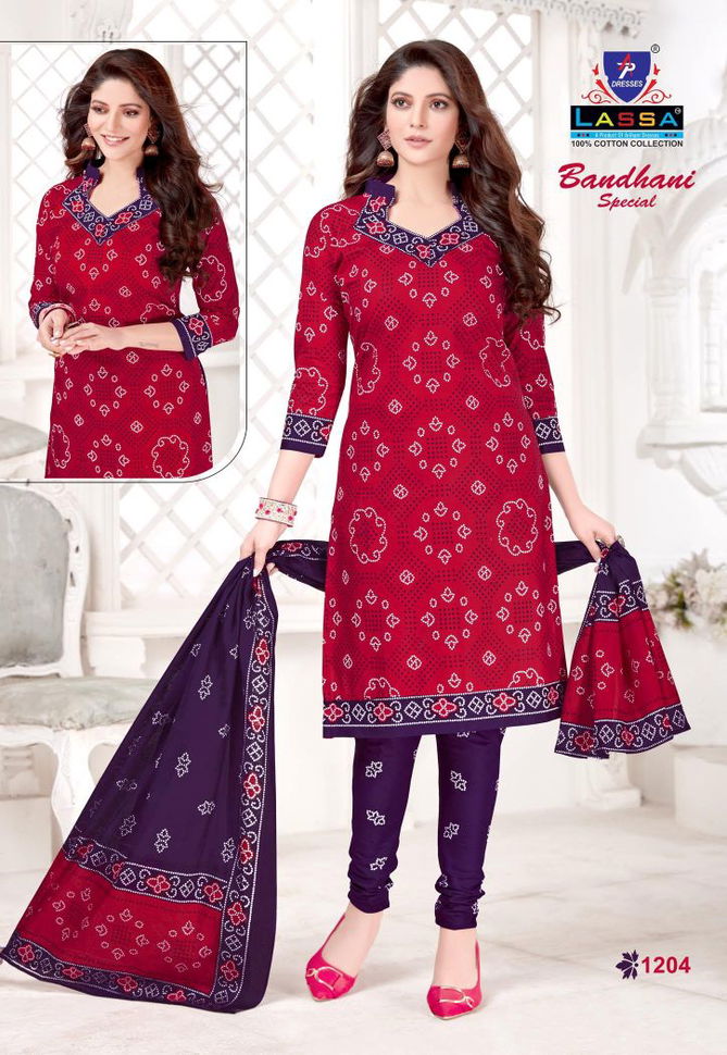 Arihant Lassa Bandhani Special 12 Casual Daily Wear Cotton Dress Material Collection